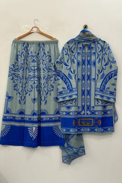 3PC PRINTED SLUB LAWN
